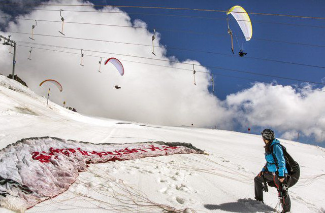 Paragleiten im Winter